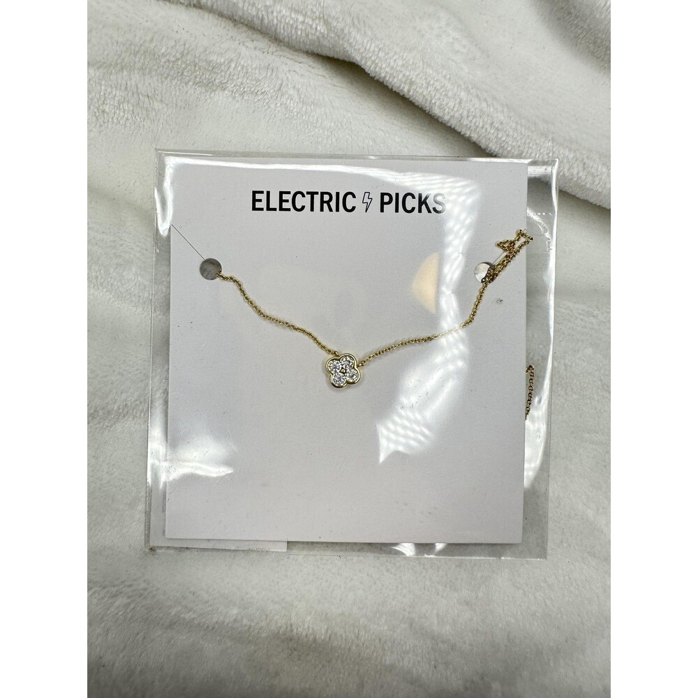Electric Picks Camilla Necklace Gold Crystal Flower Pendant New Jewelry Gift